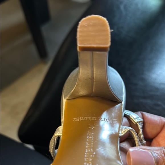 Naturalizer Silver Strappy Heels - Picture 6 of 7